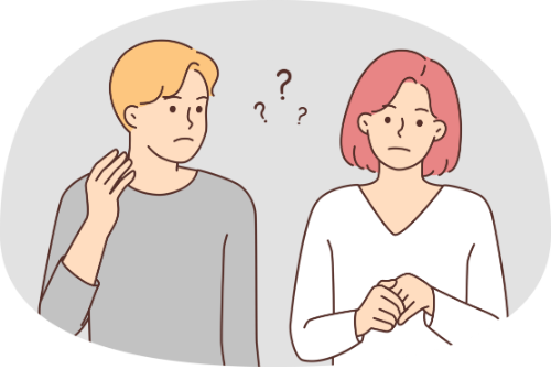 悩んでいる夫婦